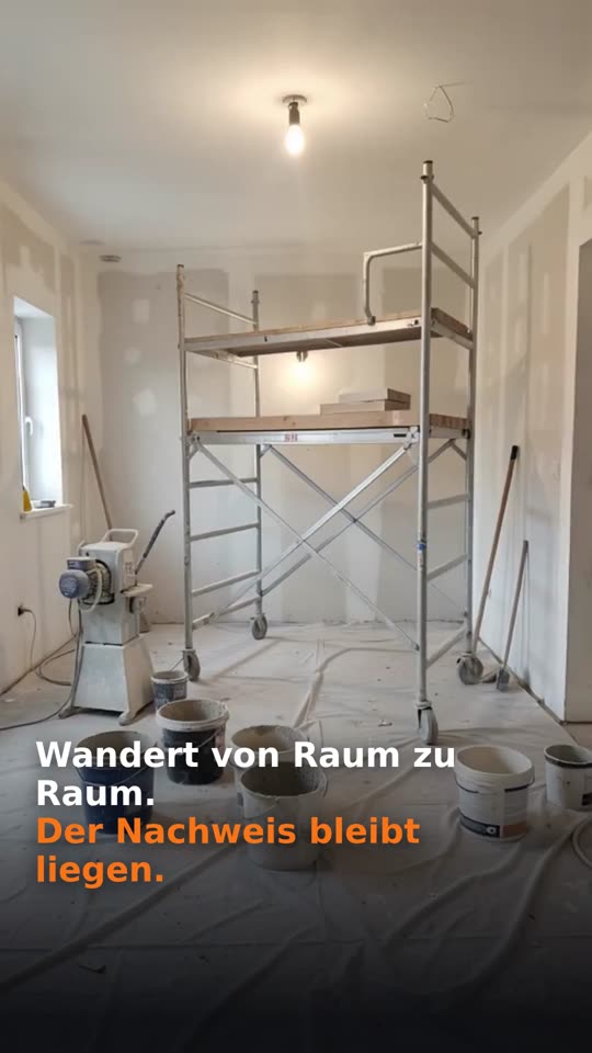 Eröffnungsbild: Wandert von Raum zu Raum. Der Nachweis bleibt liegen.